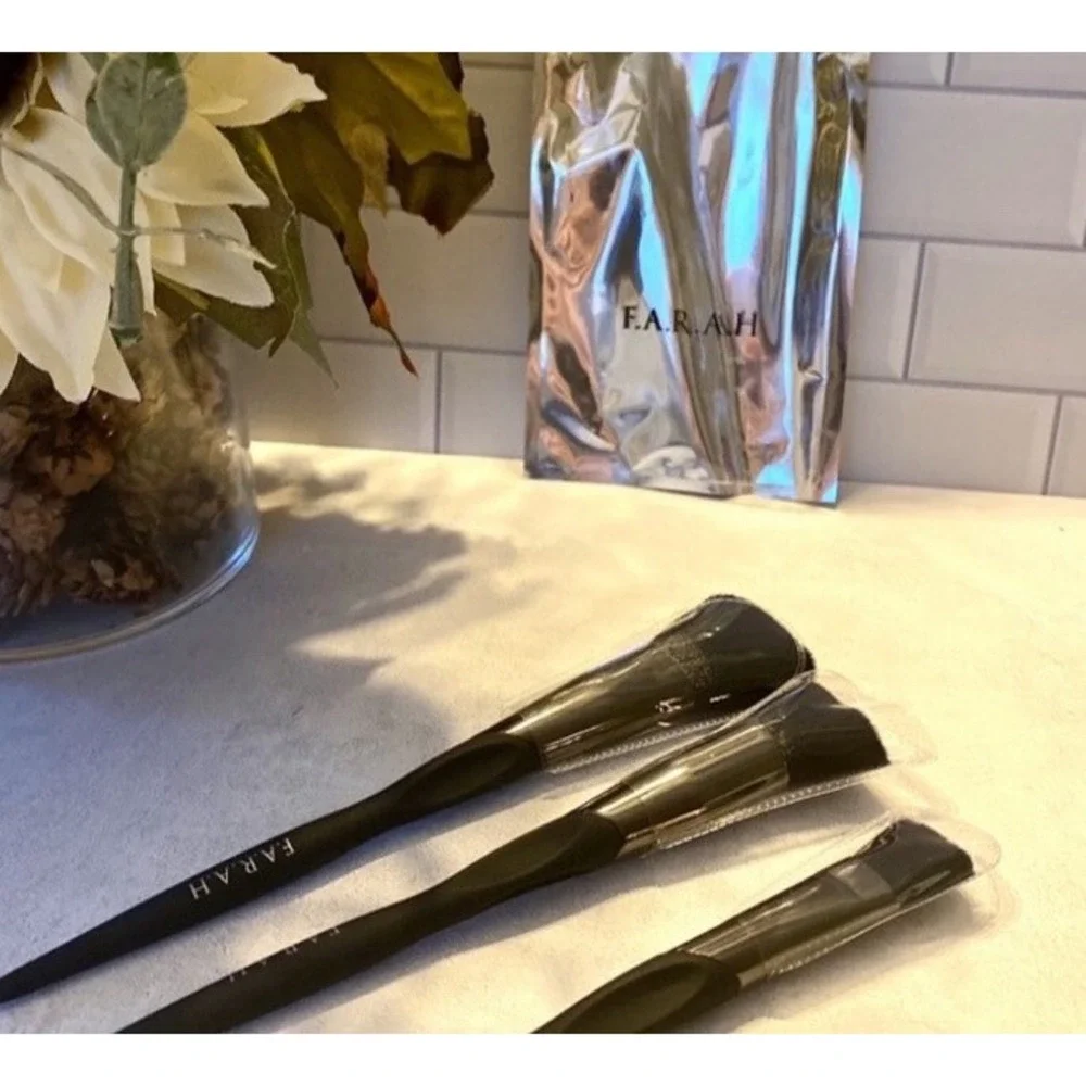 FARAH‎ F.A.R.A.H. Midnight Collection Pro Trio Brush Set 100% Vegan NEW